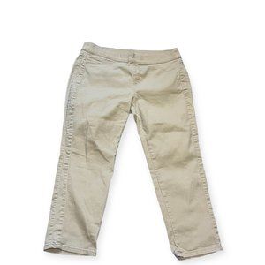 Avenue Denim Jean Pants Beige Straight Stretch 18p